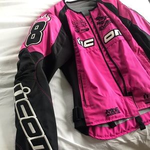 Women’s motorcycle jacket and gloves - ICON